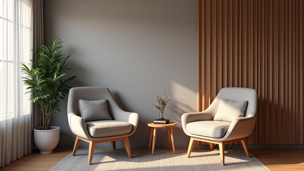 Área de descanso y sala de espera cómoda en el estudio